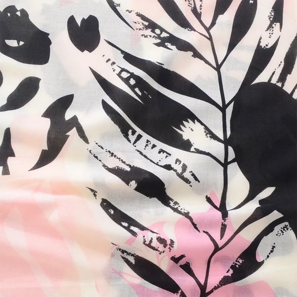 Leafy Jungle print summer scarves Pool Party Cover Up | Hawaiian Tropical Shawls - Picture 4 of 5